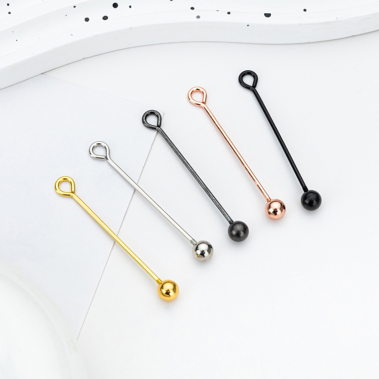 Poste con cuentas de bricolaje collar colgante colgante pendiente joyería cono de metal multicolor poste con cuentas spot al por mayor