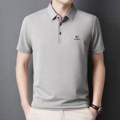 2025新型春夏男性poloシャツ男性半袖高級感襟付きカジュアル襟付きtシャツ男性服