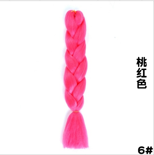 Peruca de comercio exterior gran trenza color gradiente africano gran trenza fibra química de alta temperatura seda trenza pelucina trenzada extensión de pelo