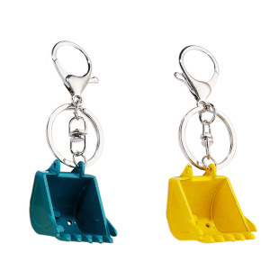 Creative Bulldozer Key Excavator Stereo Bucket Hook Machine Key Accessories Bulldozer Pendant