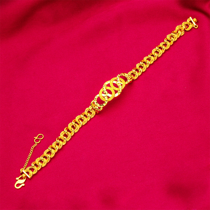 Vietnamese Sand Gold Girls' Fashion Sand Gold Women's Wide-Brimmed Fashion Cross-Border Jewelry Jewelry Women's Bracelet