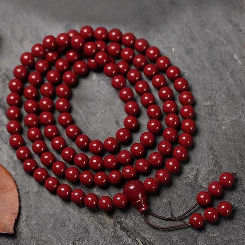 紫金砂朱砂ブレスレット108個の仏珠手串男女本命年朱砂多輪ブレスレット低含有量卸売り