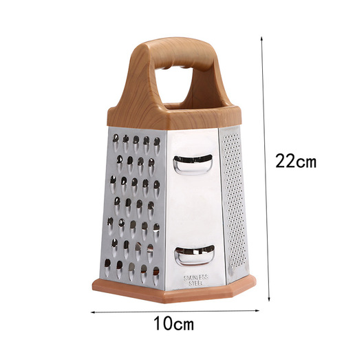New wood grain six-sided planer multi-functional vegetable chopping and shredder stainless steel peeler peeler kitchen gadgets