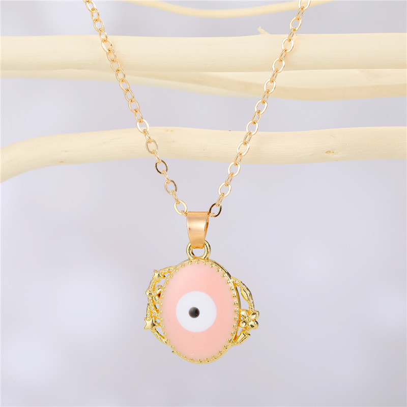 Fashion Geometric Eye Alloy Colorful Necklace Wholesale display picture 7