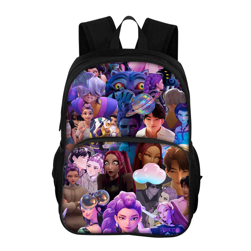 Cross-Border New Hunter Witch Group K-Pop Backpack Huntrix Kpop Breathable Wear-Resistant Backpack Student School Bag Cross-Border New Hunter Witch Group K-Pop Backpack Huntrix Kpop Breathable Wear-Resistant Backpack Student School Bag