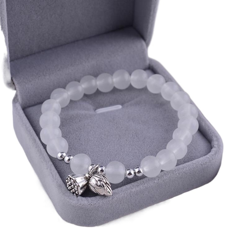 Antique Handstring Lotus Women's Korean Edition Girl Heart Beaded Elastic Rope Boudoir Honey Fruit Color Bracelet_voghion.com
