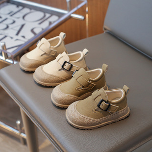 Infant Birkenstock Shoes 2025 Spring & Fall New Style Baby Girl Small Leather Shoes British Style Baby Boy Soft Sole Shoes Dropshipping