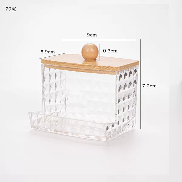 Square diamond pattern—round ball bamboo cover 9*7.2*10
