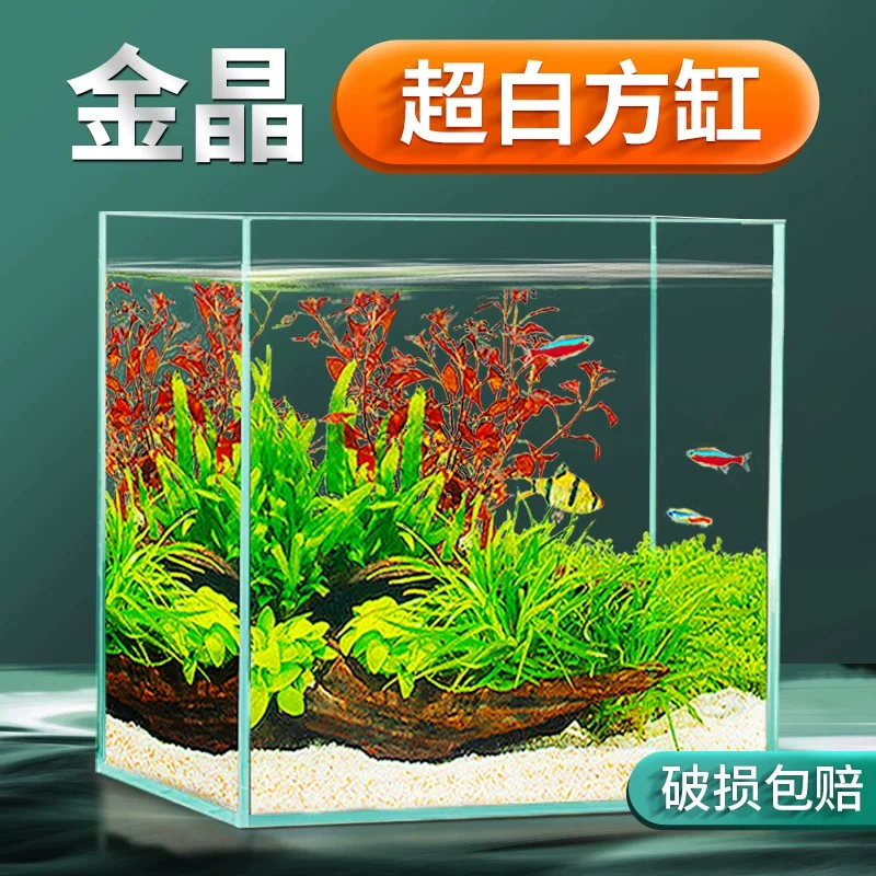 Jingjing пятилинейный ультрабелый стеклянный аквариум для гостиной, настольный прямоугольный, большой, средний и маленький экологический аквариум для водных растений, аквариум для черепах