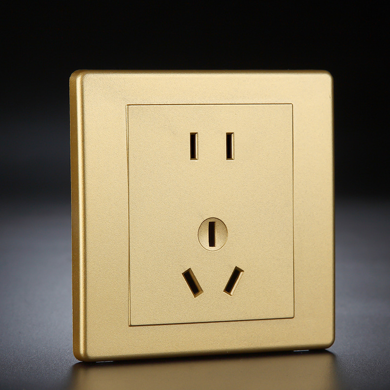 Gold five-hole socket