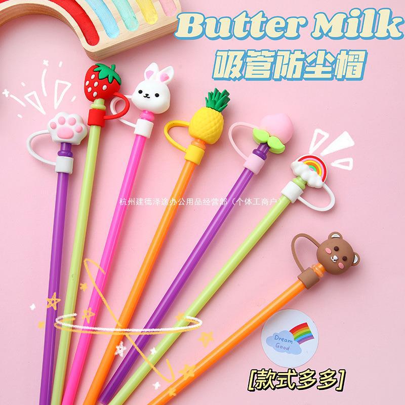 Cute cartoon straw, for import, wholesale