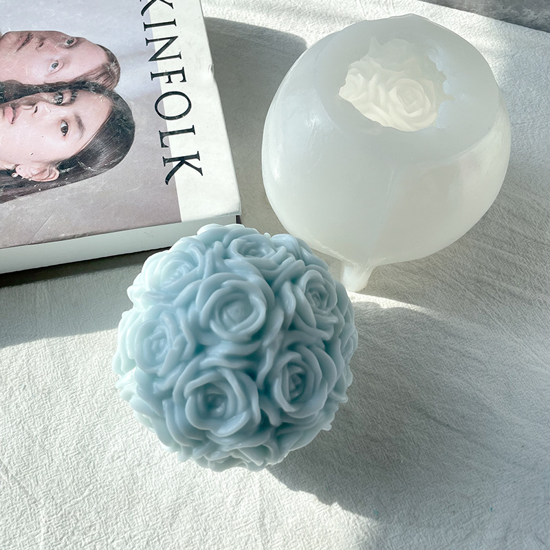 Jiahuimei gran Rose aromaterapia vela molde de silicona DIY jabón artesanal decoración del coche jabón herramienta abrasiva