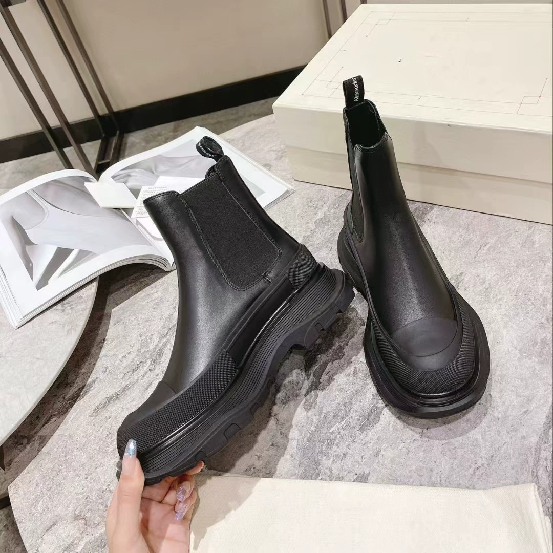 2024 новые толстые подошвы увеличены Маккуин Челси сапоги для мужчин и женщин