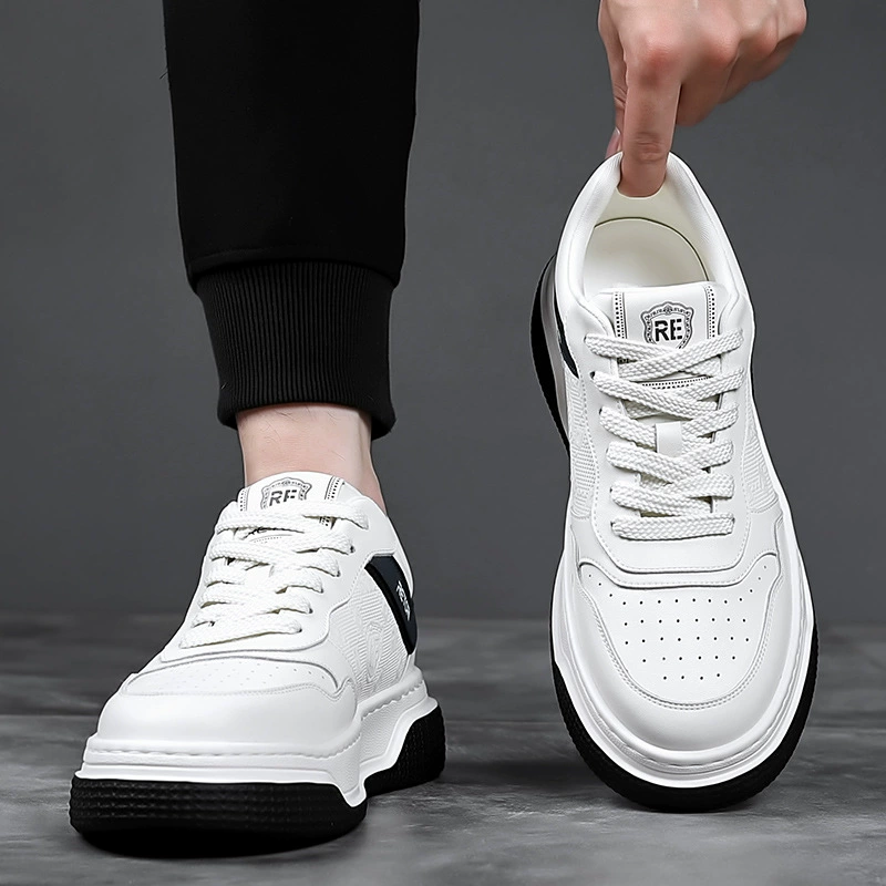 Demi-season sneakers, trend casual footwear, breathable universal white shoes, Korean style