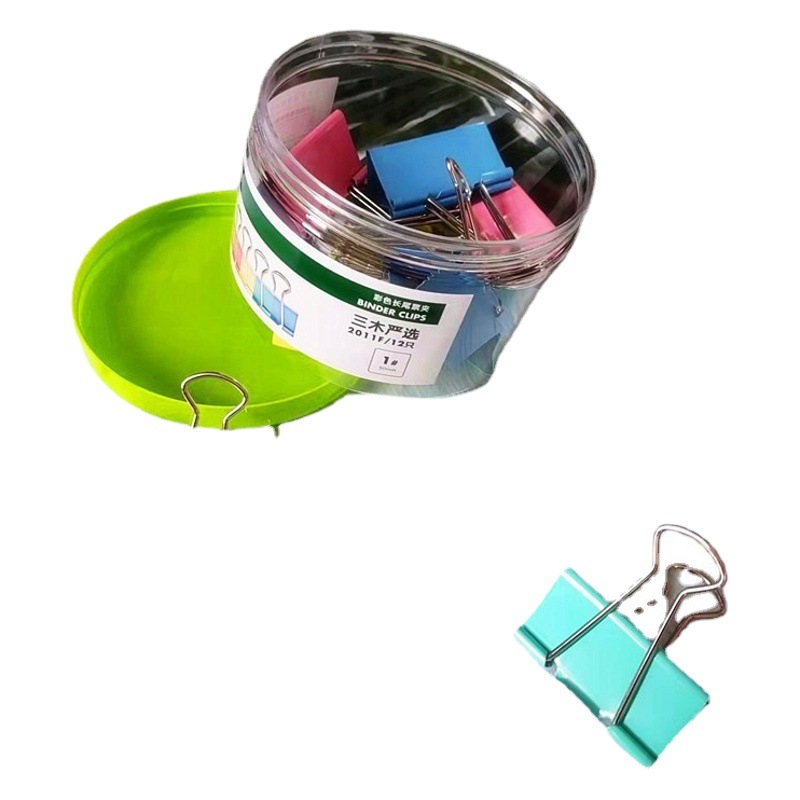 Carpeta de cola larga de color Miki Morandi, clip de billete pequeño grande de metal, material de oficina, clip de billete, clip de cola de milano