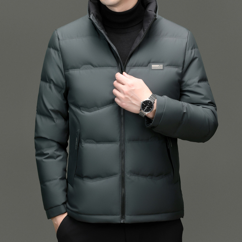 Men's short keep warm velvet winter down jacket for leisure