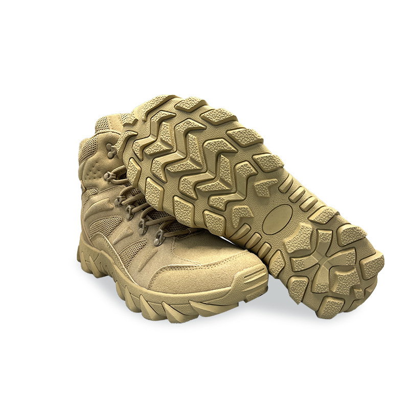 Botas militares antideslizantes de entrenamiento al aire libre, nuevas botas tácticas transfronterizas, botas de guerra resistentes al desgaste para hombres, botas de montaña para caminar en el desierto