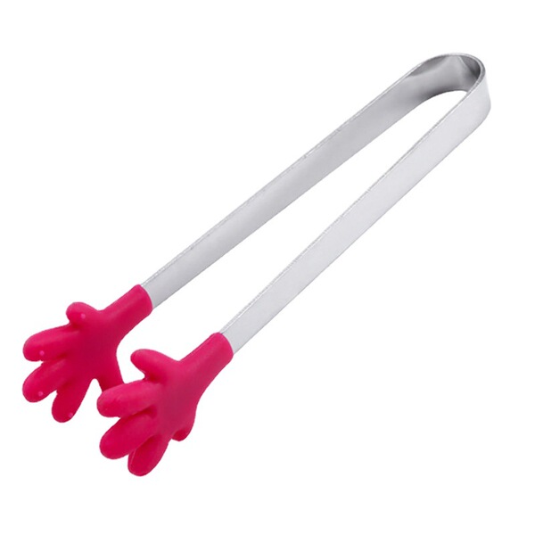 Creative silicone non-slip small food tongs stainless steel