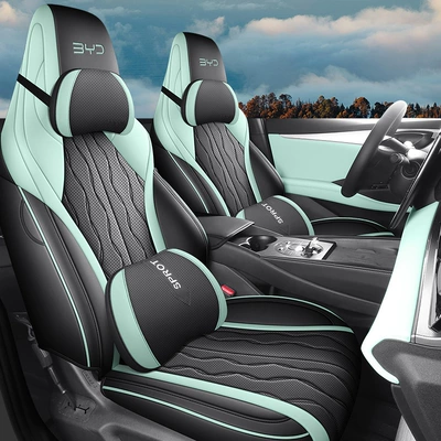 Modelə uyğun (Original) oturacaq örtükləri — seal 06GT seat cover four - qinhai-green-deluxe-edition-note-the-model-year-rear-half-pack