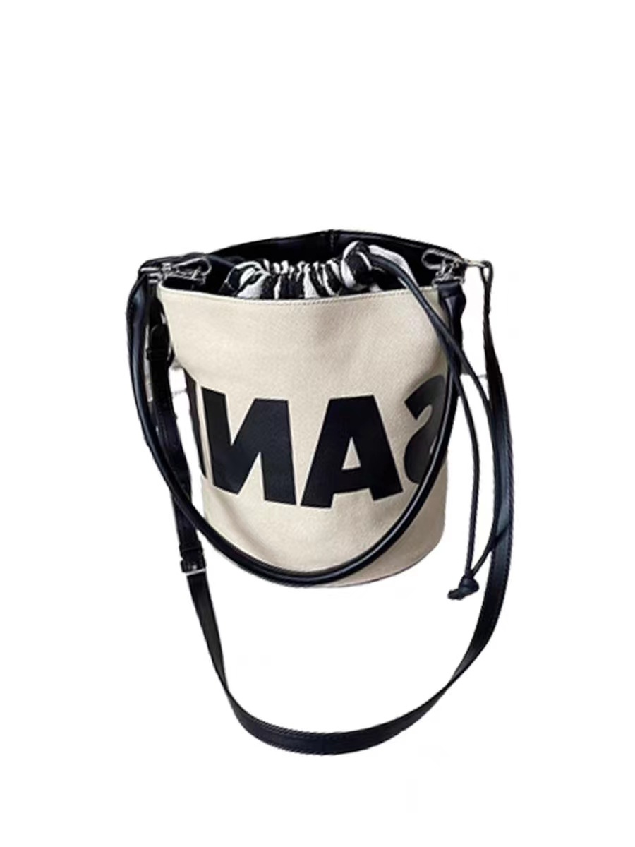 Torbe za ženske, poletje 2023, nova velika platnena torba z velikimi črkami, večnamenska kurirska torba z vrvico_voghion.com