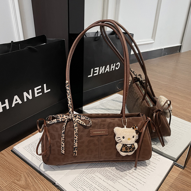 Qadın üçün böyük leopard çanta, çiyin və qoltuq altı modeli