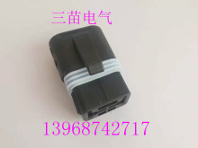 德尔福2孔汽车连接器黑色2孔 32004-A2  品牌连接器国产替代品