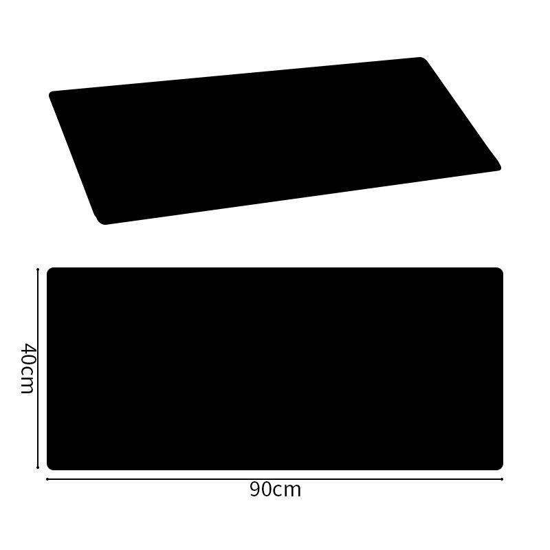 純粋な黒マウスパッド底部ゴム滑り止め純色シンプルなマウスパッドは、任意のサイズでロゴを付けることができます|undefined