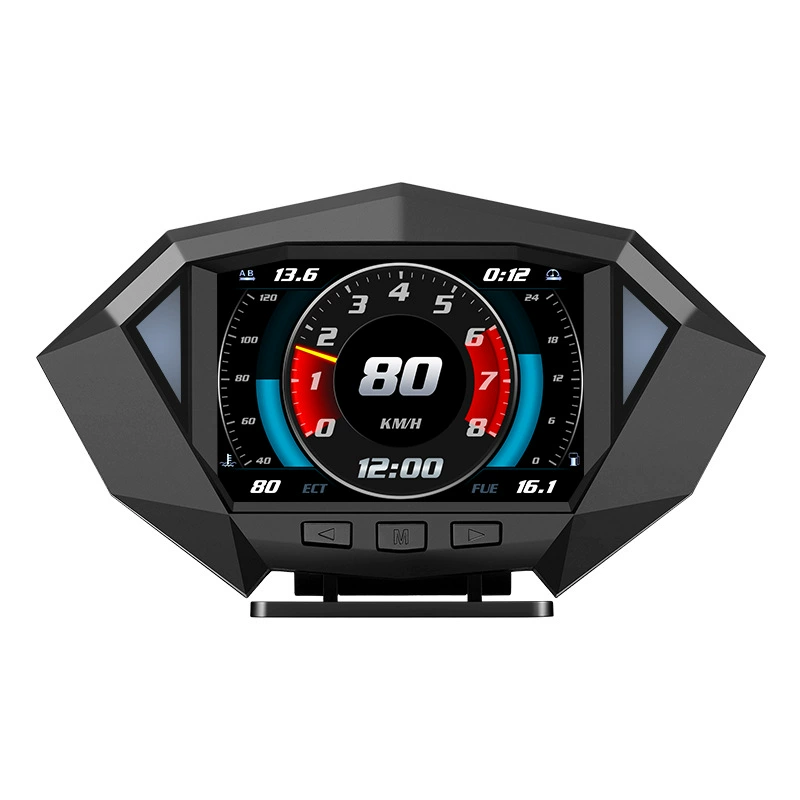 Weiying OBD высокое разрешение LCD автомобиль HUD головной дисплей p1 внедорожный универсальная скорость и высотомер градиент