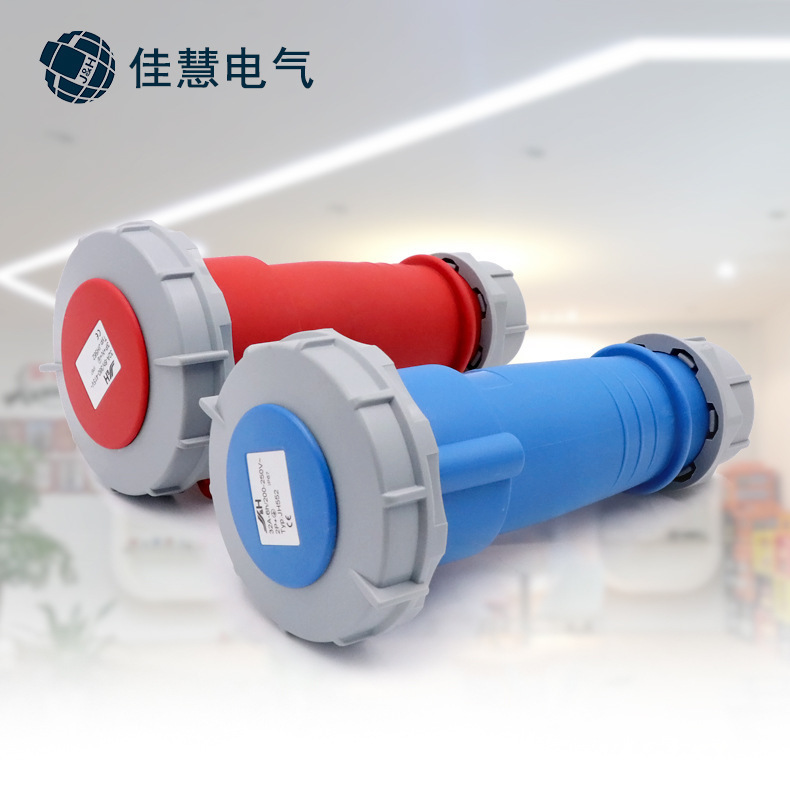 户外三相连接器欧标防水连接器欧洲IP67插座耦合器工业插座连接器