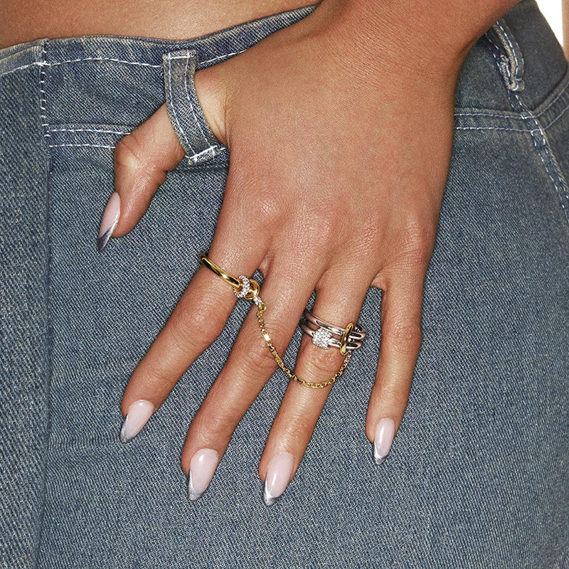 Diamond Encrusted S925 Sterling Silver Ring Style Light Luxury Two Tone Personalized High End Jewelry_voghion.com