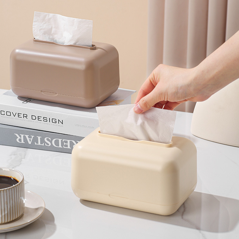 Caja de pañuelos de escritorio de lujo ligero caja de almacenamiento de pañuelos Estilo nórdico ins hogar sala de estar comedor mesa de café caja de almacenamiento simple