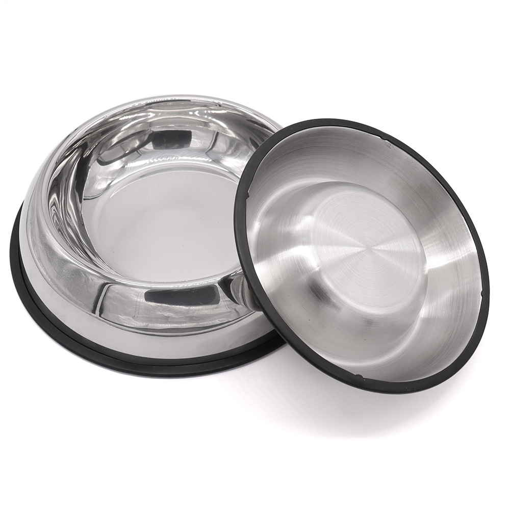 Tazón para perros Tazón para perros Tazón para perros Tazón para mascotas de acero inoxidable anti-volcado Tazón de arroz para perros Tazón de agua Suministros Tazón para mascotas Tazón para gatos antideslizante