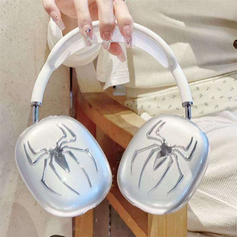 Ins Silver Cute Spider para Apple Headset AirpodsMax Bluetooth Case Max image 6