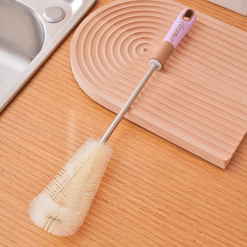 Cepillo de taza, artefacto de limpieza de taza de agua doméstica, cepillo especial para taza, máquina de leche de soja, cepillo pequeño de mango largo, cepillo para biberón