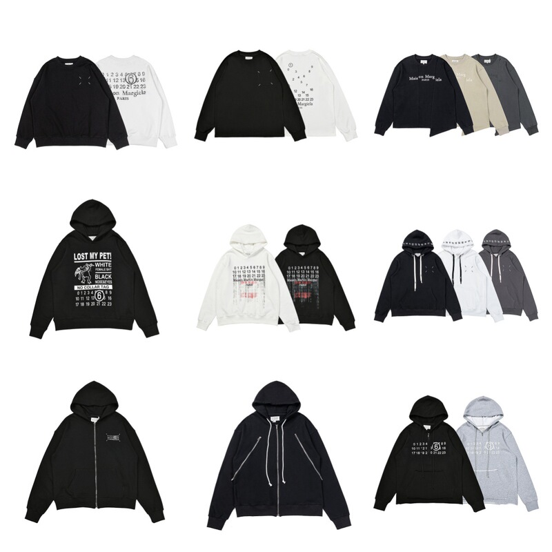 Cross-Border Maison Margiela Margiela Digital Printing Mm6 Pure Cotton High Quality Men's and Women's Sweatshirts Wholesale