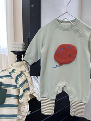 嬰兒秋季連體衣2024新款可愛嬰童條紋連體衣秋款寶寶衣服0204A044