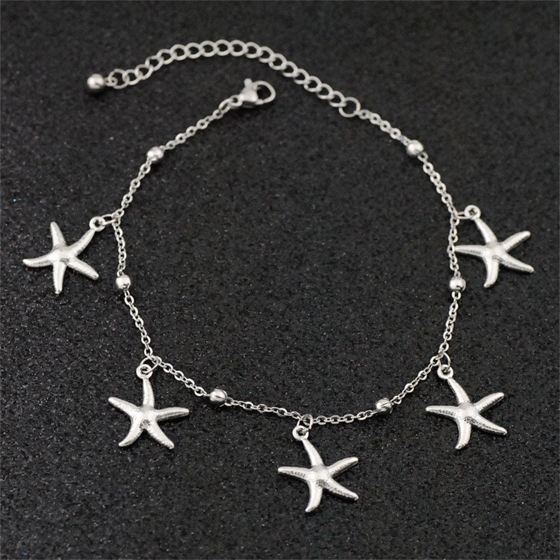 Holiday, Daily Occasion Wholesale Jewelry Simple Style Classic Style Solid Color Titanium Steel Anklet
