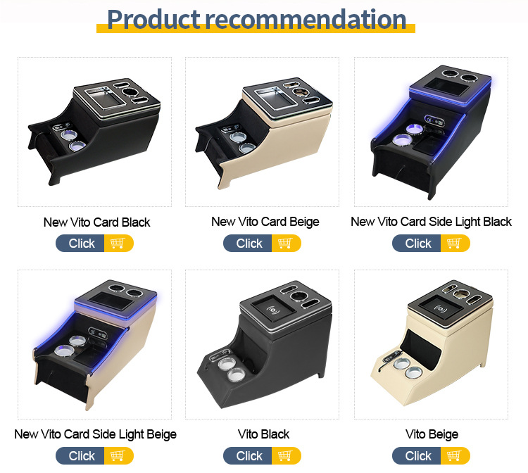 Suitable for Mercedes-Benz New Vito 15-24 Model Year Vito Storage Box Armrest Box Modification