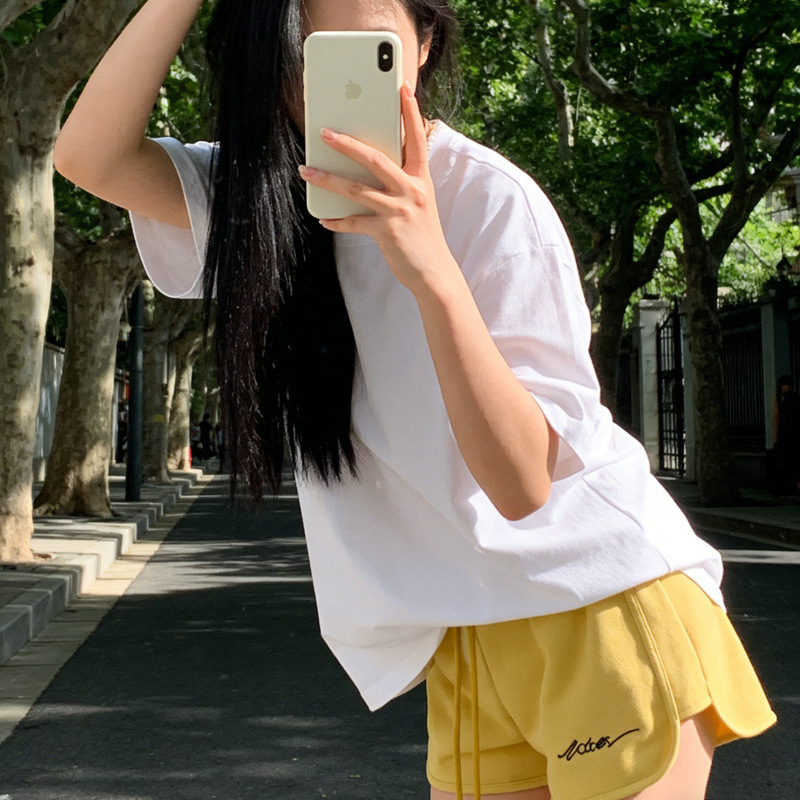 Women's Sports Shorts 2026 Summer Student Trendy Loose-Fitting Casual Wide-Leg Yoga Shorts for Home Wear