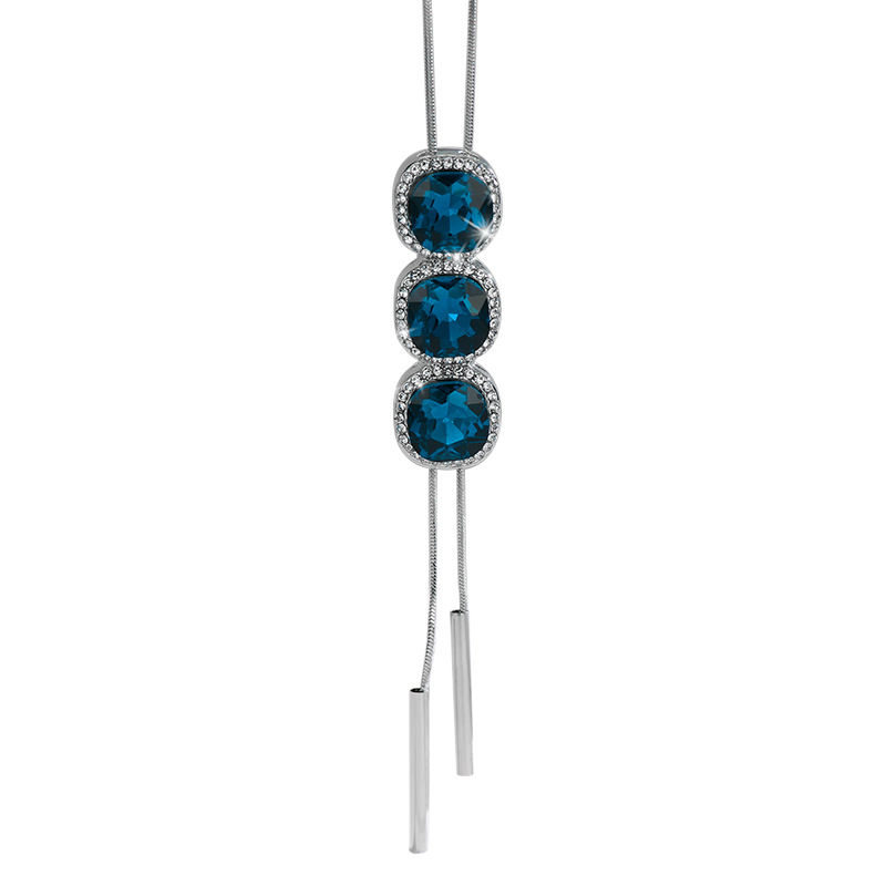 Otoño e invierno Cadena de suéter de cristal de alta gama de alto grado de las mujeres todo partido Cadena de suéter largo luz accesorios de moda de lujo al por mayor image 6