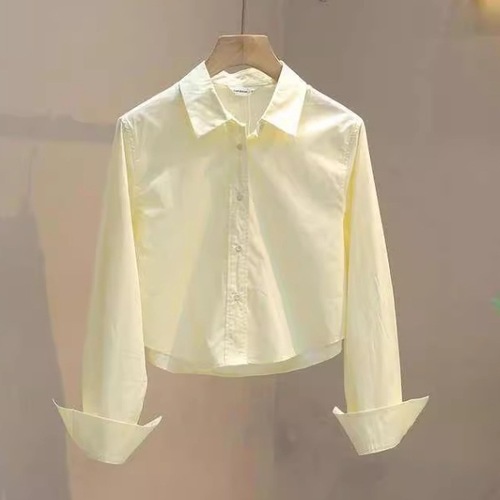 Cotton 2025 Autumn New Women's Short-Sleeve Shirt Top Women's Design Fashion Casual Blouse