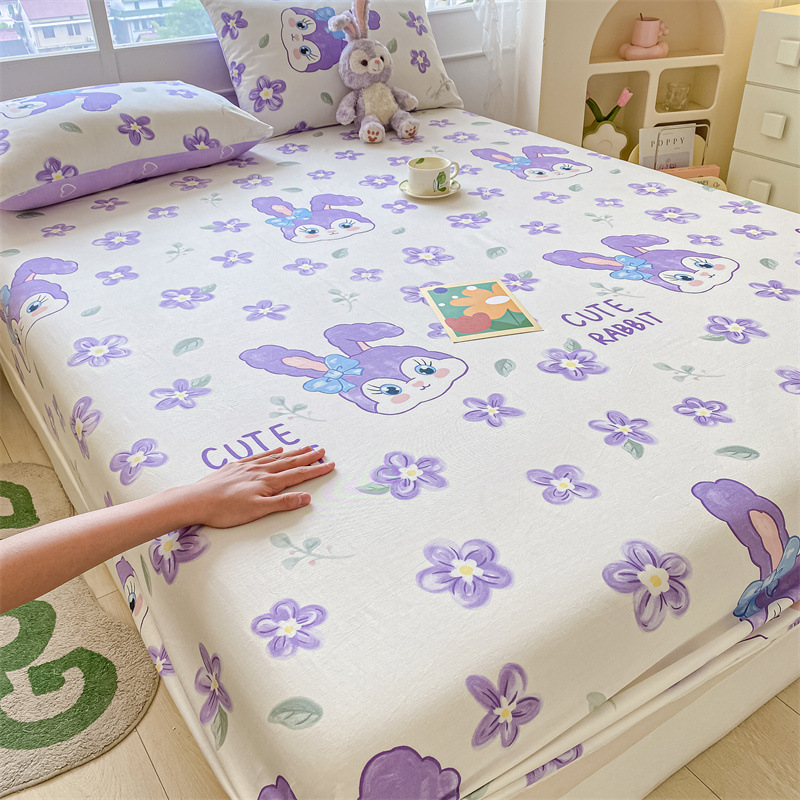 Pequeña sábana de algodón fresco, funda de algodón de verano de una sola pieza, funda protectora de colchón nuevo 2025, cubierta antideslizante, cubierta antipolvo