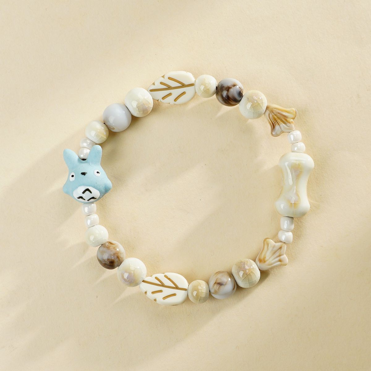 Jingdezhen pulsera de cerámica de verano mujer alta sensación galletas serie de gatos nicho diseño universal pulsera alta sensación