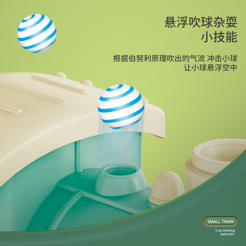 La suspensión creativa de los niños transfronterizos que sopla el tren de la bola sonido y la música ligera rocían la parada eléctrica del juguete de los niños al por mayor