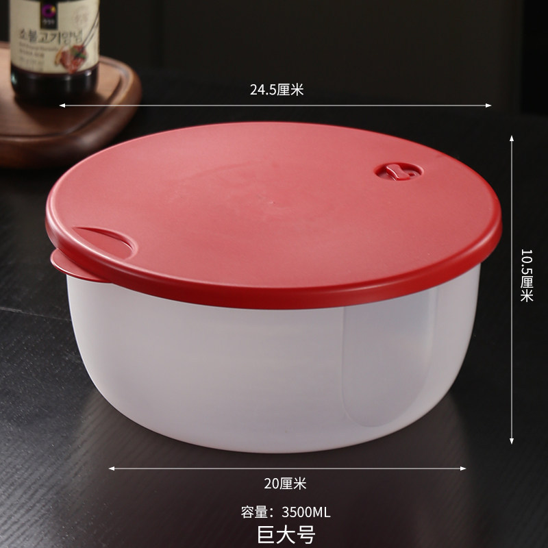 caja de almacenamiento de congelación circular de plástico especial para microondas grueso refrigerador caja de calor de microondas