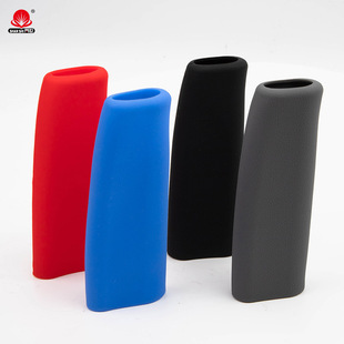 Car Handbrake Cover Silicone Universal Gear Cover Non-Slip Wear-Resistant Leather Pattern Hand Automatic Gear Handbrake Protective Cover in Stock