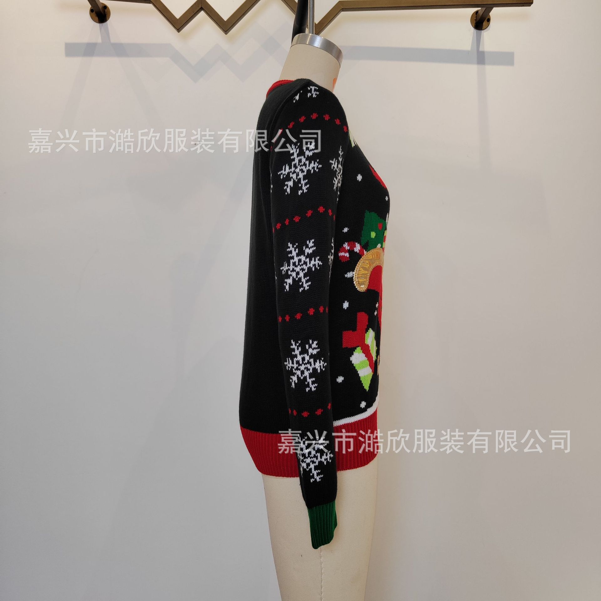 European and American autumn and winter new Santa Claus jacquard sweater Amazon cross-border Christmas embroidered pullover round neck sweater