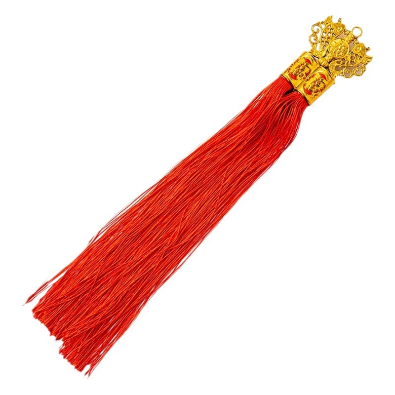 Золотая шляпа кисточка китайский узел богатство двойная трубка кисточка праздничные принадлежности подвесные аксессуары китайский узел кисточка Весенний фестиваль оптом
