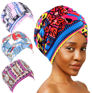 New Stelastic Cotton Scarf Long Tail Hat Head Wrapping Hood Hood African Head Wrapping Scarf Hat