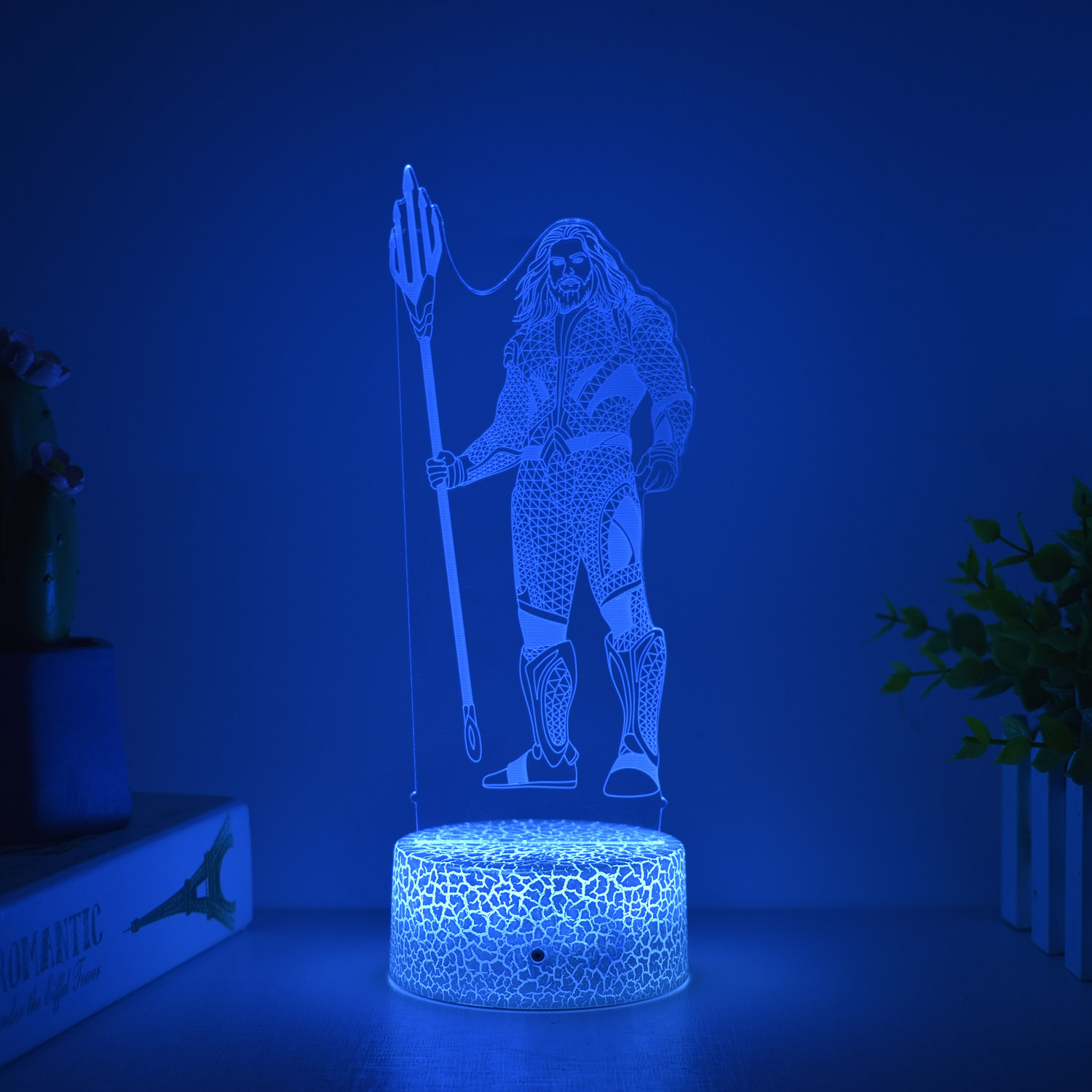 Transfronteriza serie de superhéroes Spider-Man Iron Man periférico 3D luz de la noche luz creativa pintura decoración adornos hechos a mano